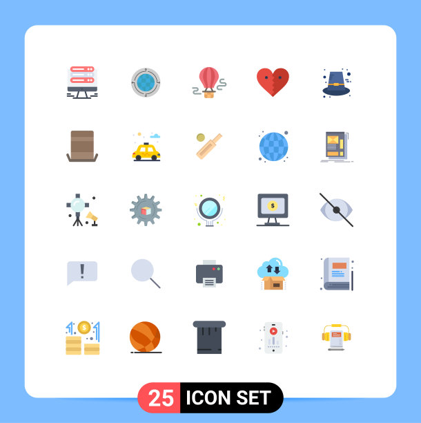 25个创意图标的现代符号和符号图片下载