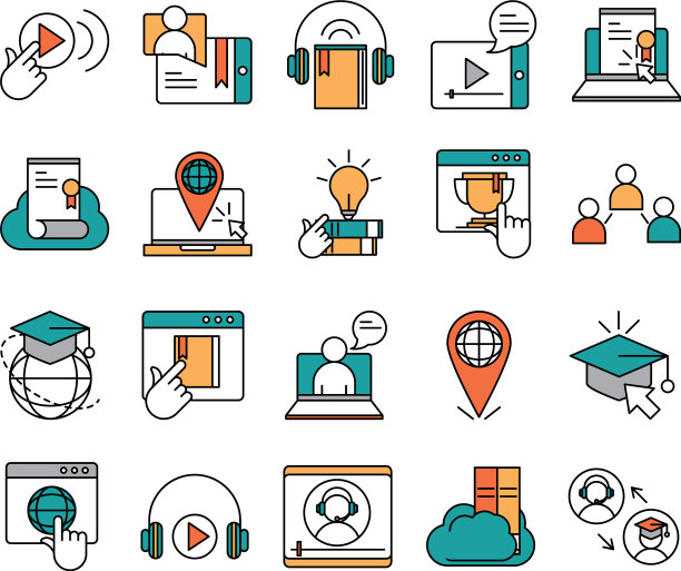 在线教育网站和移动培训图片下载