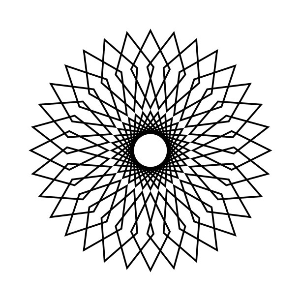 设计单色装饰雪花元素图片下载