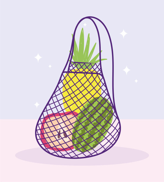 网上市场环保袋水果食品图片下载