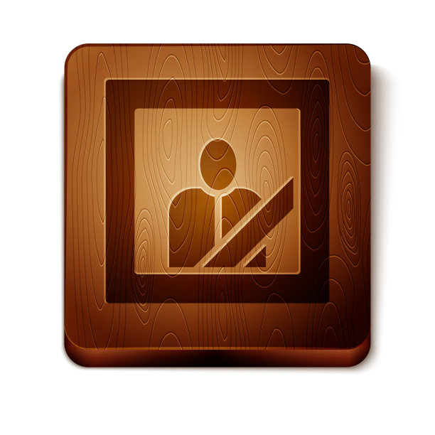 棕色悼念相框与黑色丝带图标图片下载