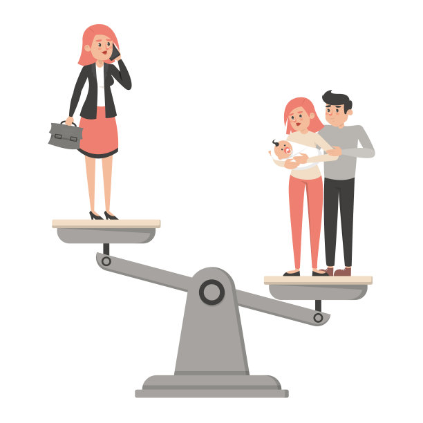 工作与生活的平衡观念孤立图片下载