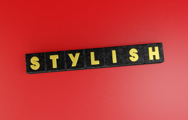 大理石立方体上的时尚文本。图片下载