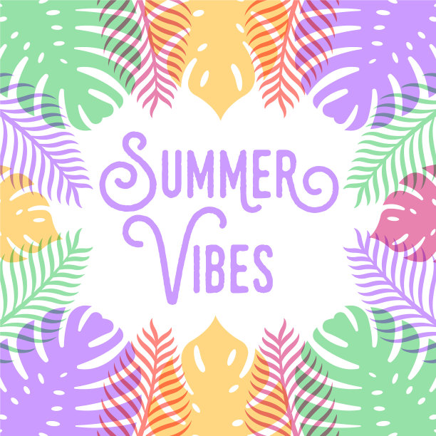 热带背景设计热带叶平图片下载