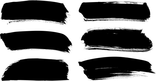 邋遢的油漆笔触收藏图片下载