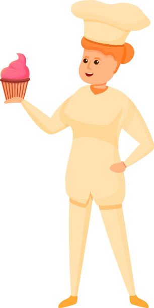 卡通风格的女人糖果蛋糕图标图片下载