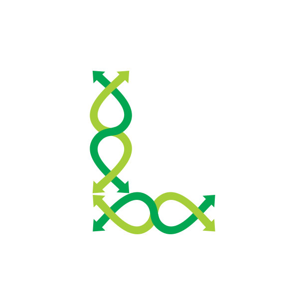 字母DNA线设计标志图片下载