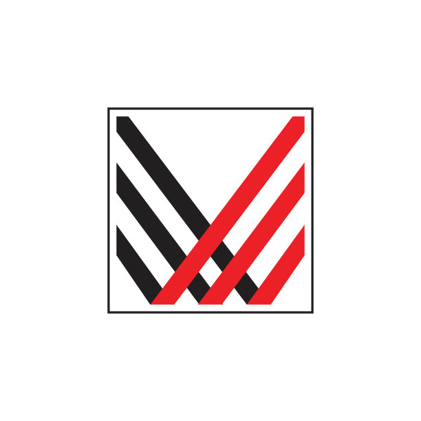 字母w条纹线条缎带标志图片下载