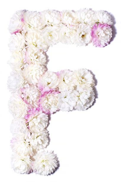 由花组成的英文字母图片下载