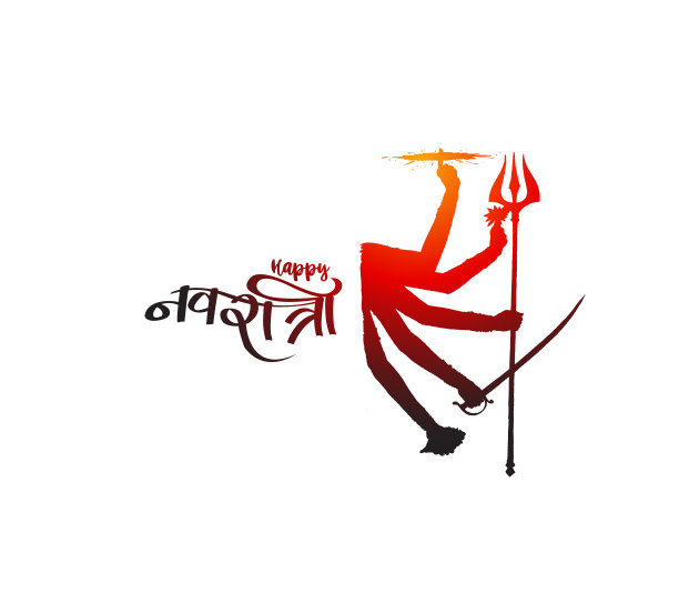 快乐杜尔迦祭祀背景女神杜尔迦手图片下载