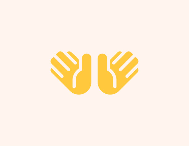 打开双手矢量图标。孤立的摊开双手符号平彩色表情符号-向量图片下载