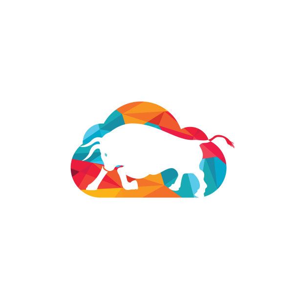 牛云形状标志设计图片下载