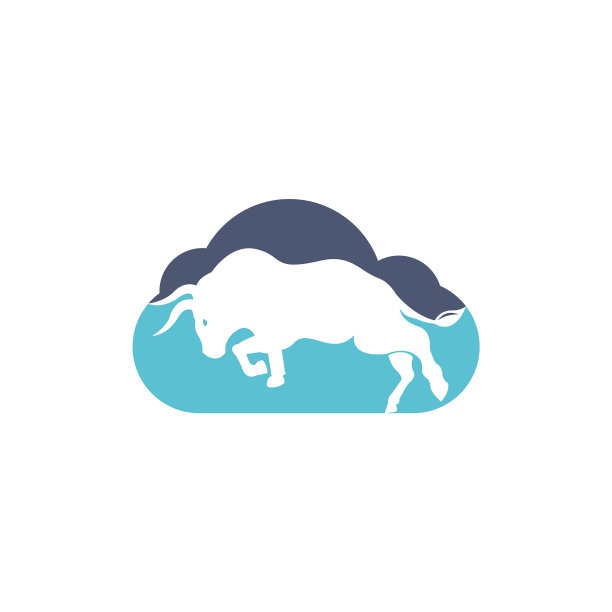 牛云形状标志设计图片下载