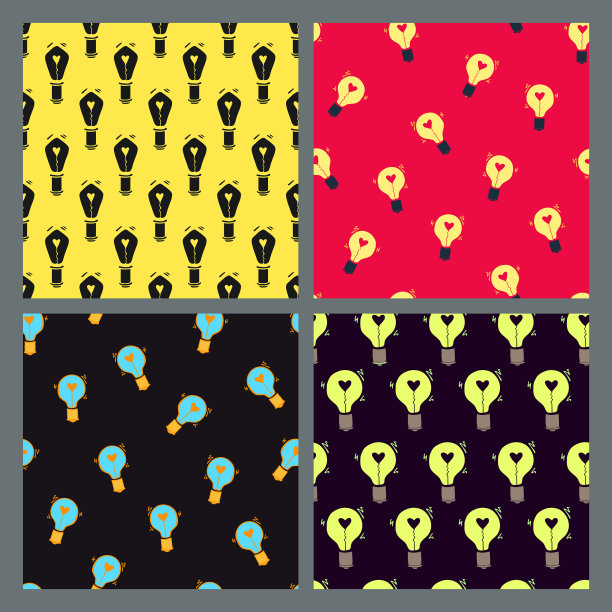 灯泡无缝图案组02图片下载