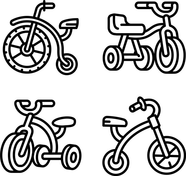 三轮车图标设置轮廓样式图片下载