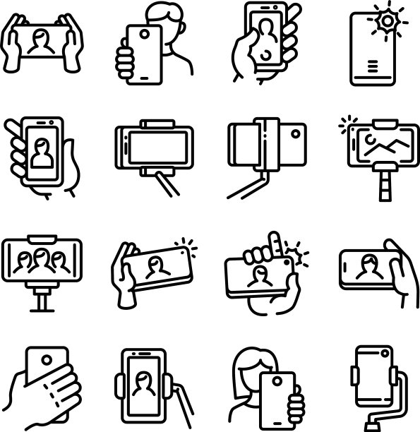 自拍图标设置轮廓样式图片下载