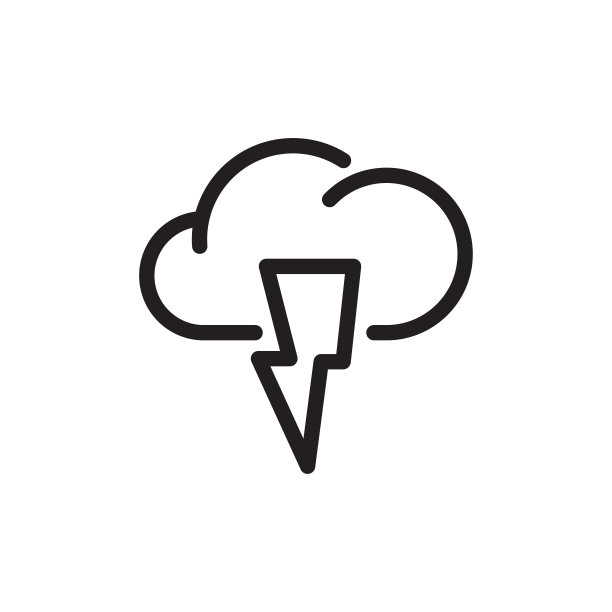 雷暴图标标志插图设计图片下载