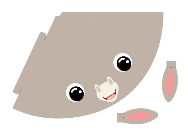 印刷模型帽驴节日圆锥体模板图片下载