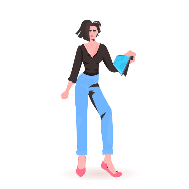 女人捧着平板电脑的漂亮女孩模特在图片下载