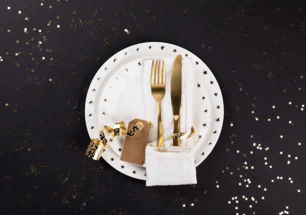 圣诞新年节日餐桌布置图片下载