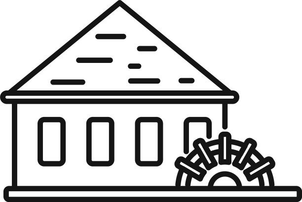 水车车轮图标轮廓风格图片下载