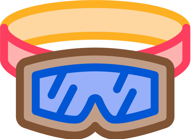 滑雪者保护眼镜图标轮廓图片下载