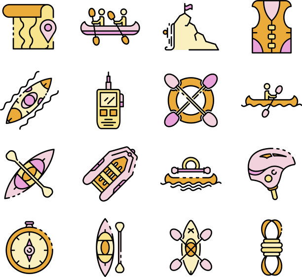 皮划艇图标固定图片下载