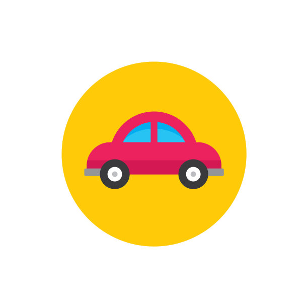 汽车概念图标在平面设计风格图片下载