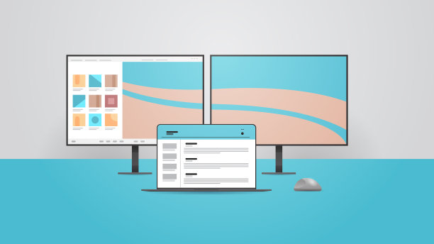 电脑显示器和笔记本电脑的真实模型图片下载