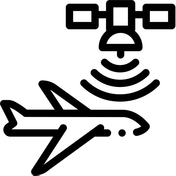 飞机卫星导航图标轮廓图片下载