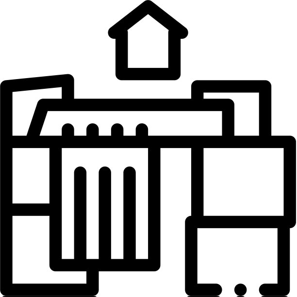 无家可归的纸板房子图标轮廓图片下载