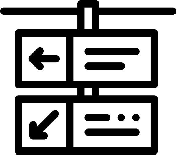 铁路大门方向图标轮廓图片下载
