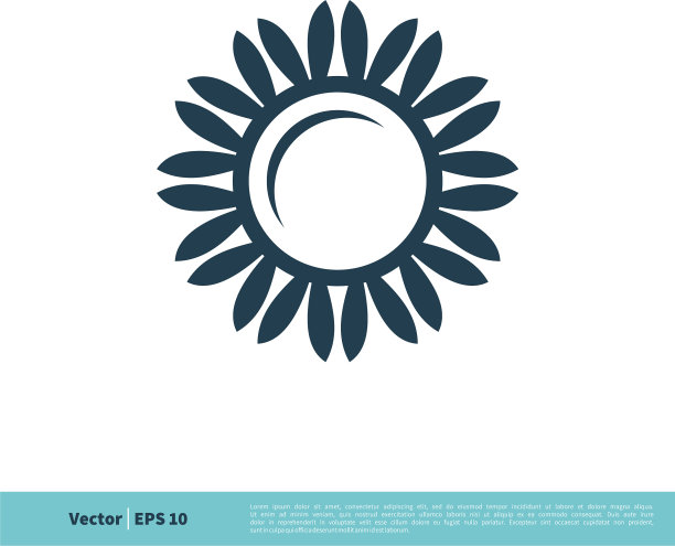 装饰花图标标志模板设计eps 10图片下载