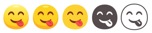 品尝美味的食物表情图片下载