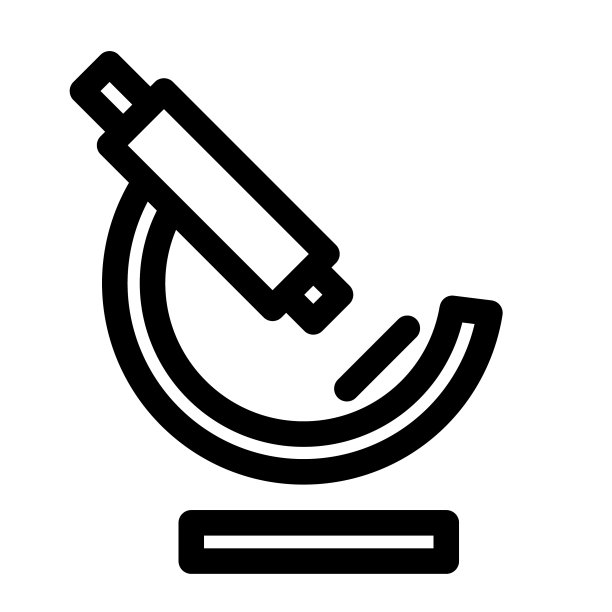 科学线图标显微镜轮廓图标图片下载