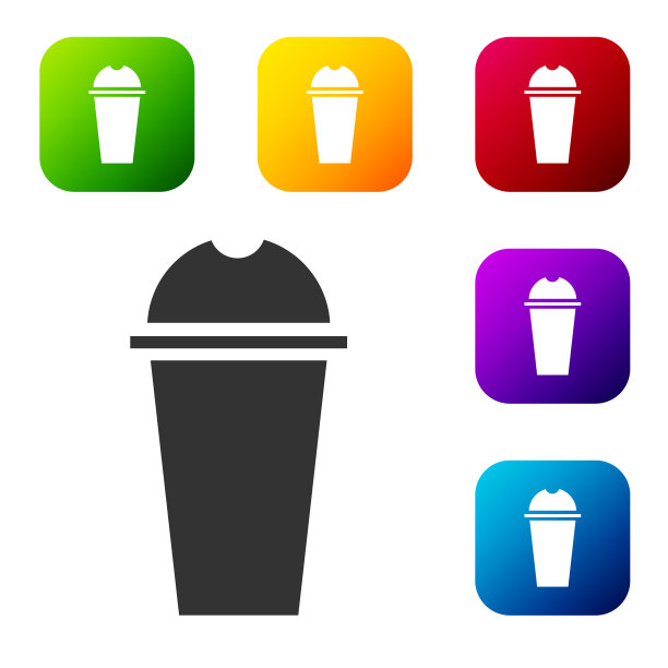 黑色奶昔图标孤立在白色背景图片下载