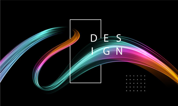 摘要闪光彩色波谱设计元素图片下载