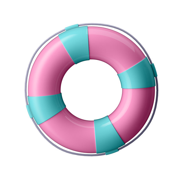 3 d演示。救生圈卡通风格，不是白色背景图片下载