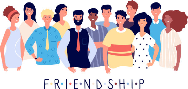 友情海报人挤国际图片下载