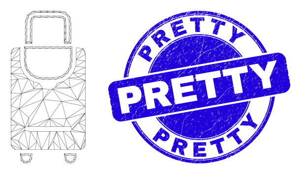 蓝色刮花漂亮的印章和网眼图片下载