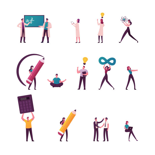 设置男性和女性角色握手图片下载