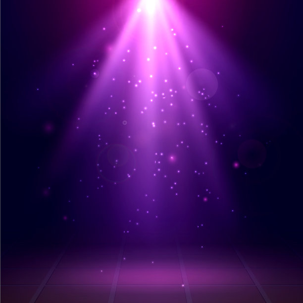 紫色聚光灯场景迪斯科灯光效果图片下载