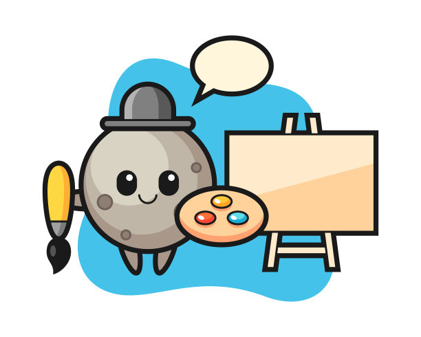 月亮漫画作为画家图片下载