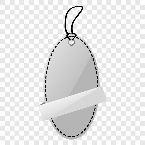 简单闪亮灰色黑白空白标签图片下载