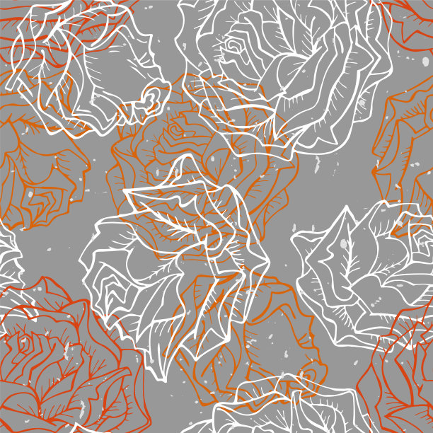 无缝玫瑰图案图片下载