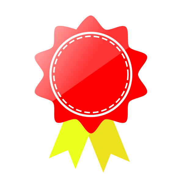 简单的阳光形状红色和黄色空白图片下载