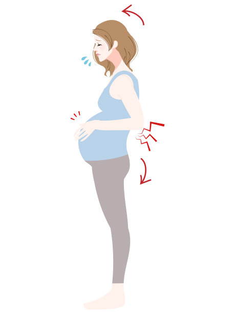 孕妇的姿势和背部疼痛图片下载