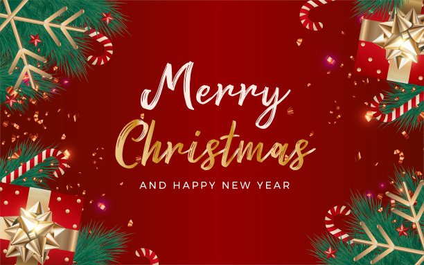 一套圣诞及新年贺卡。圣诞快乐红色股票插图
邀请，新年，摘要，横幅-标志，分部-工厂部分图片下载