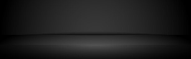 黑色工作室背景。空工作室的墙上。产品展示的豪华梯度房。抽象的黑色模型。暗色广告模板设计。矢量图图片下载