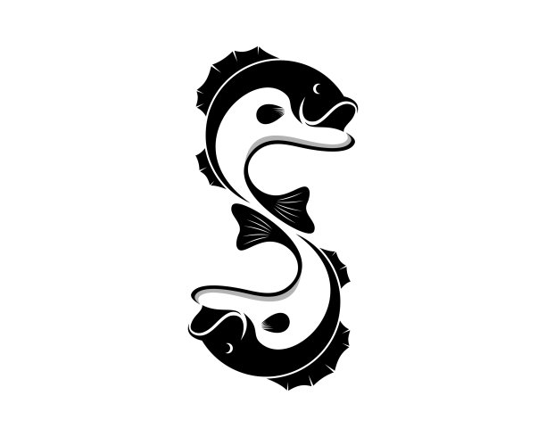 S字母与跳鱼图片下载